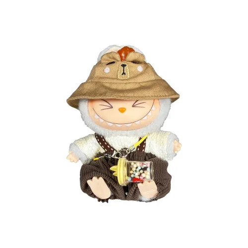 [Modified Doll] POP MART Labubu THE MONSTERS Sitting Party Collection, Happy Confirmed, Cute Capybara Hang Tag Box 15cm