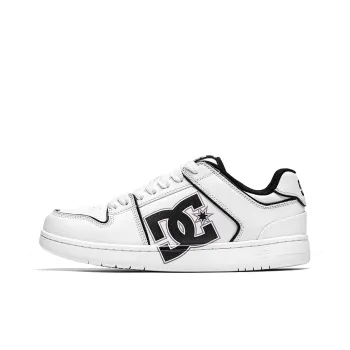 DC Shoes Coverage Slip Resistant, Abrasion Resistant, Height Increasing Low Top Skateboard Shoes Unisex White/Black