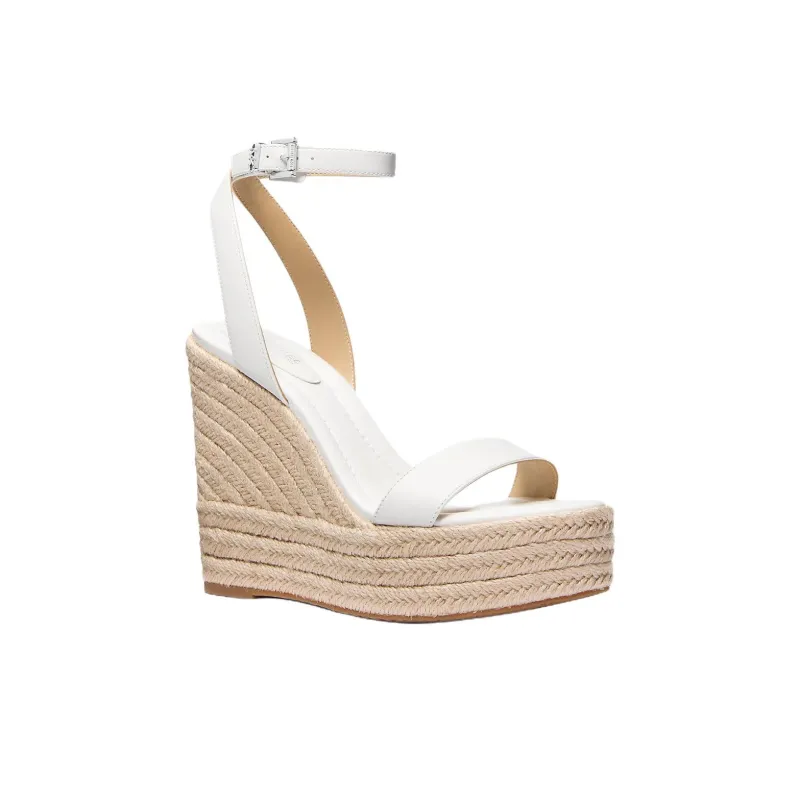 MICHAEL KORS Leighton One Strap Sandals 12.7cm Women's White-2