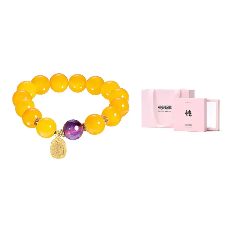 TAOHUAZHAOZHAO Natural Agate Bracelets Unisex-5