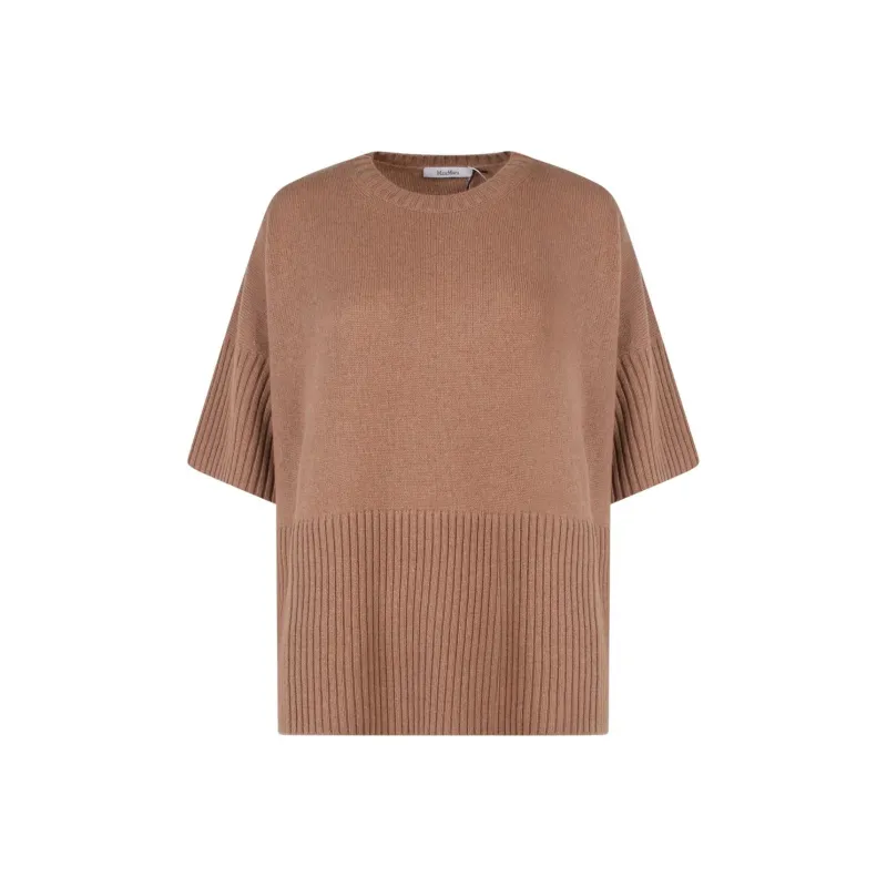 MaxMara Oversized Crewneck Knitted T-Shirt-0