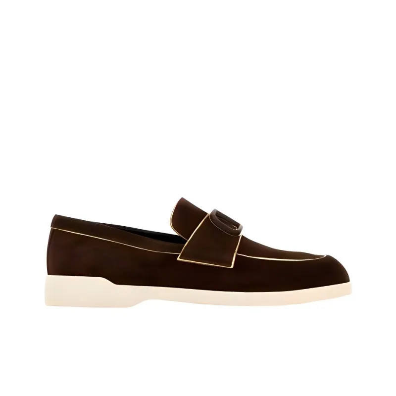 Valentino Rockstud Casual Single Shoes Women's Dark Brown-1