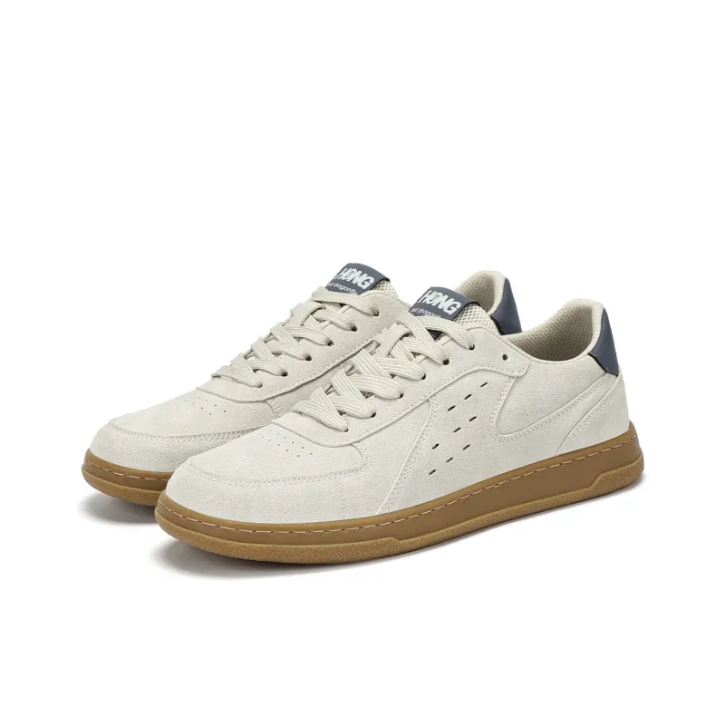 RED DRAGONFLY Flat Shoes Wear resistant And Lightweight Low Top Casual Shoes Men's Beige Gray-2