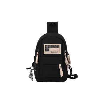 Warrior Nylon Sling Bag Unisex Black