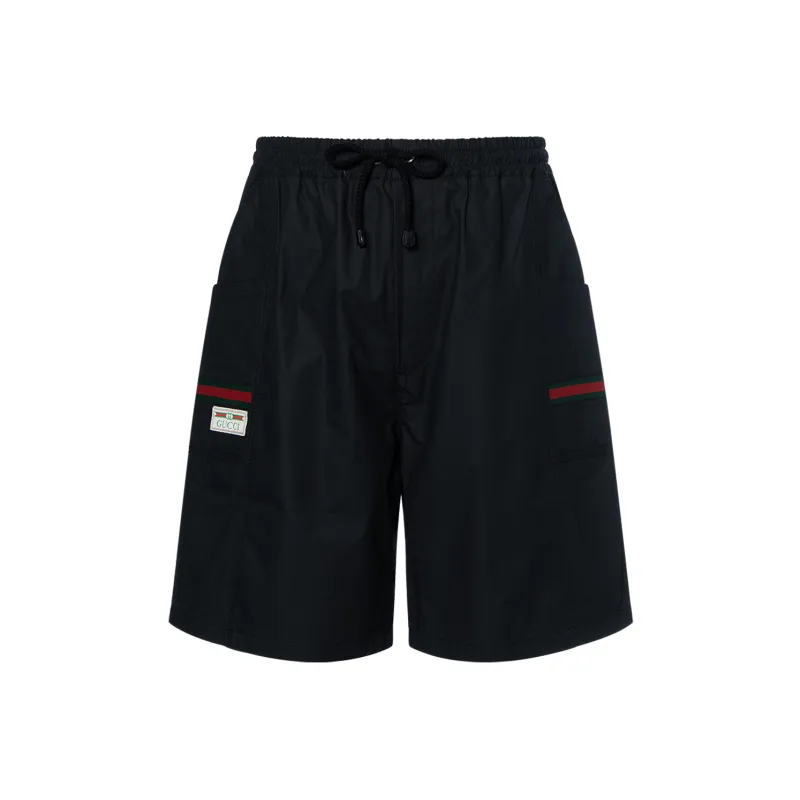 GUCCI Web embellished Knee length Shorts-0