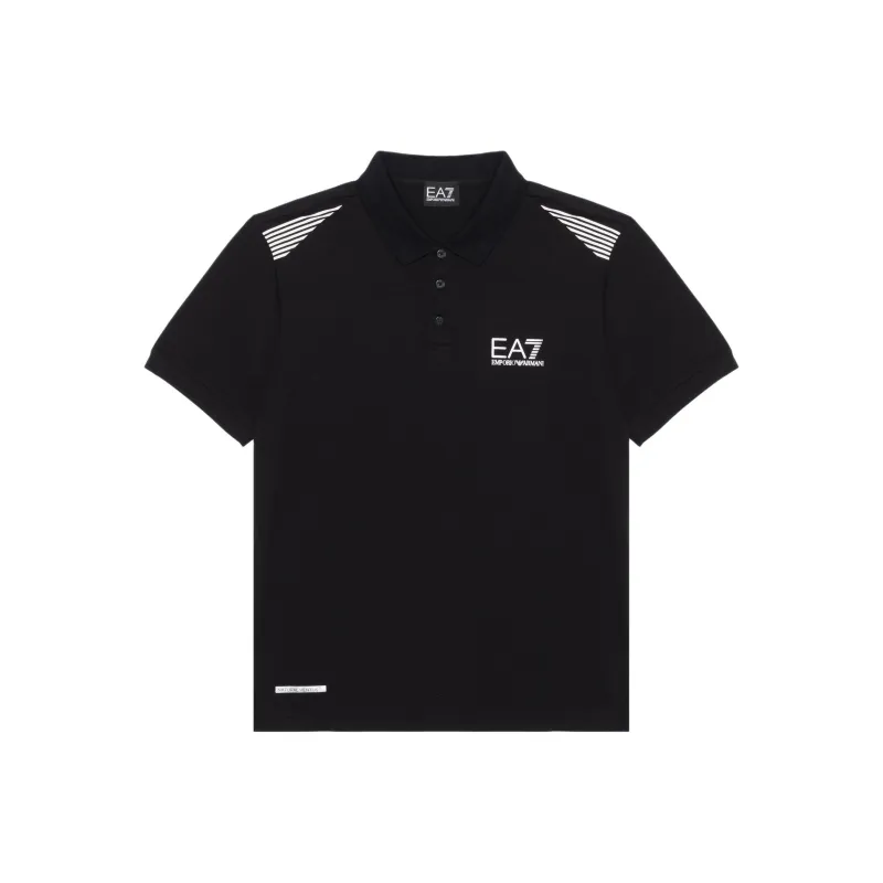 EMPORIO ARMANI EA7 SS24 Polo Shirt Men's Black-0