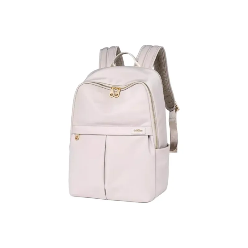 GOLDLION Fabric Backpack Medium Size Women's Black/Apricot-6