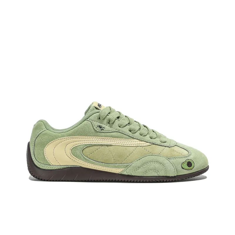 FERW Pistache Slip Resistant And Abrasion Resistant Coverage Low Top German Army Trainers Unisex Avocado Green-2