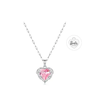 Barbie Princess S999 Fine Silver Necklaces Women's Silver