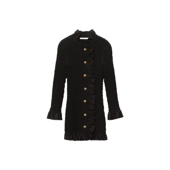 Alexander Wang Ruffle trim Smocked Mini Dress
