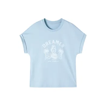 XIANGYING T Shirts Women's Blue