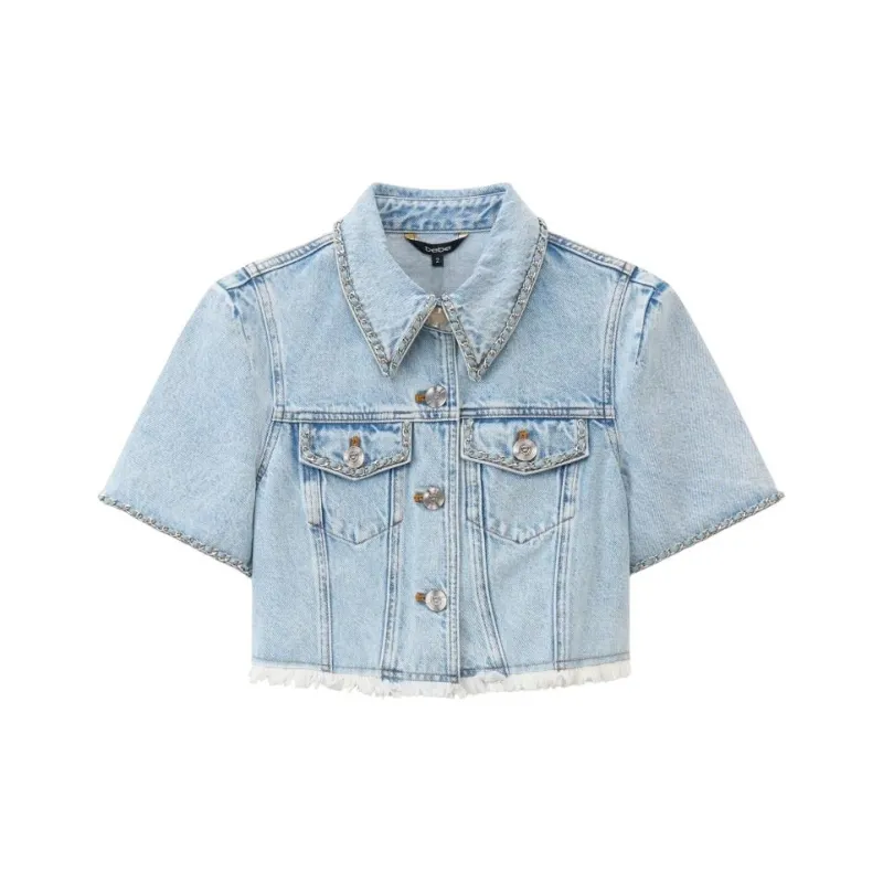 Bebe SS24 Jackets Coats Women's Denim Blue-0