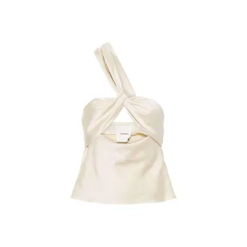 NANUSHKA Alvin One-shoulder Satin Top