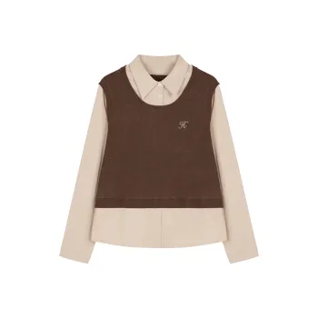 Mo Han Yi Mei Shirt Women's Khaki & Coffee