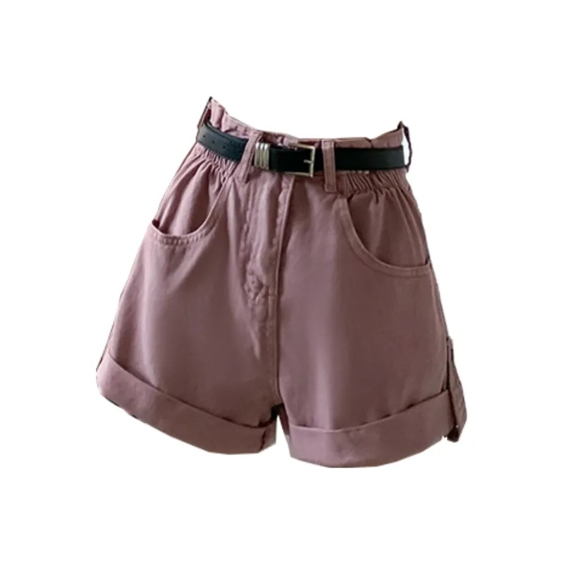 PVJ Denim Shorts Women's MX3069 Dirty Pink-2