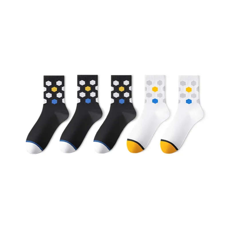 Taste The Color Mid Calf Socks Men's 5 Pack-7