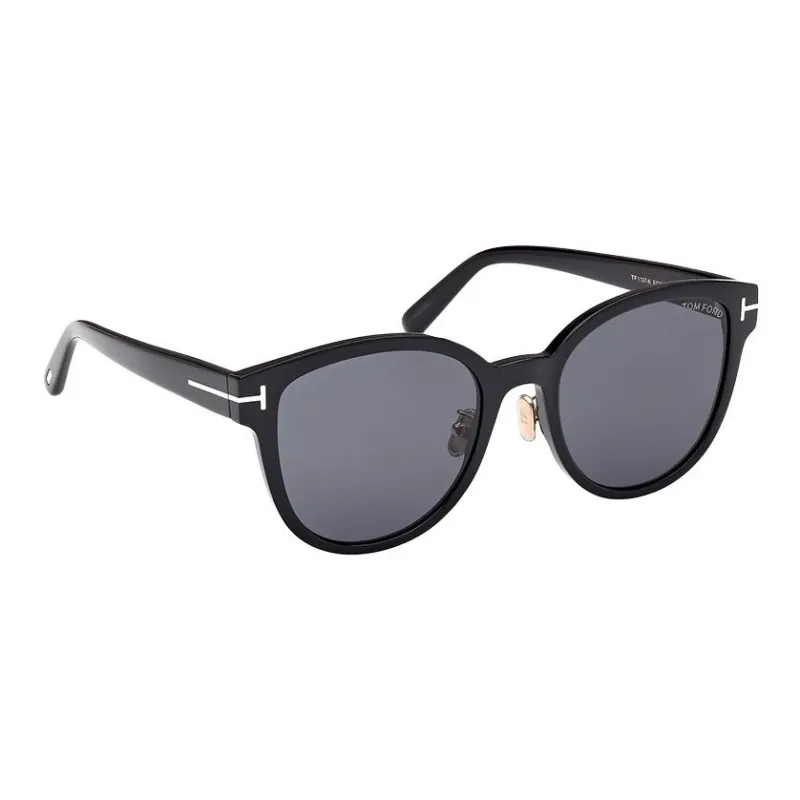 TF Acetate Plate Frame Cat Eye Sunglasses Unisex Black-2