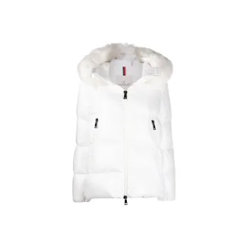 Moncler Laiche Zip Up Puffer Jacket 'White'