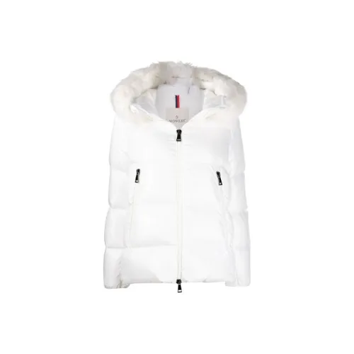 Moncler Laiche Zip Up Puffer Jacket 'White'