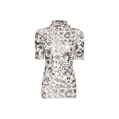 OFF WHITE All Over Printed High Neck Top