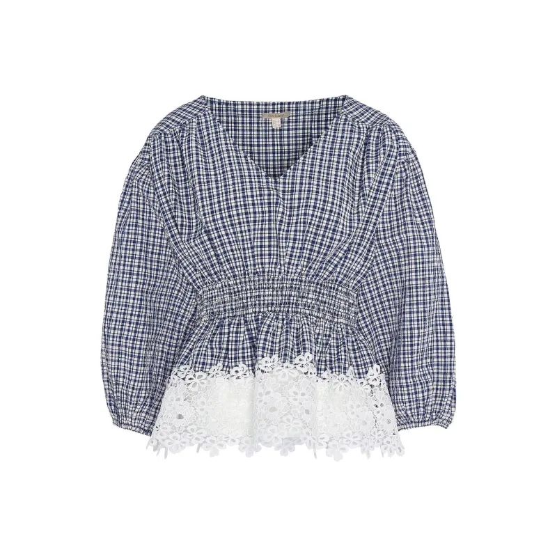 BARBOUR FW24 Shirt Women's Navy Plaid-0