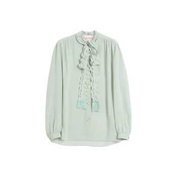 Valentino Ruffled Straight Hem Shirt