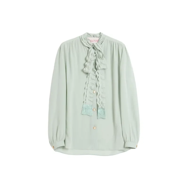 Valentino Ruffled Straight Hem Shirt-0
