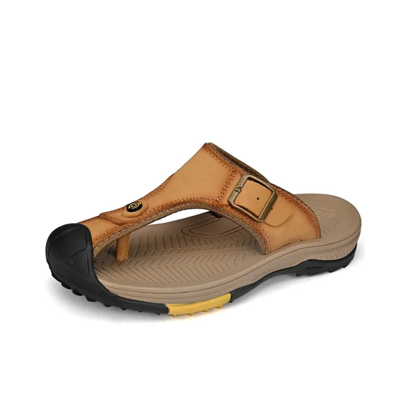 GESENLANG Rubber Sole Abrasion Resistant Slip Resistant Flip Flops Men's-6