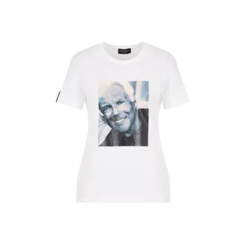 EMPORIO ARMANI Icon Supima Jersey T shirt With Mr Armani Photographic Print
