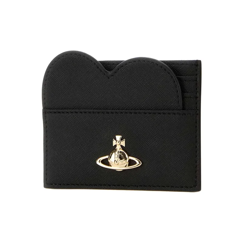 Vivienne Westwood Polyurethane Card Holder Women's Black-1