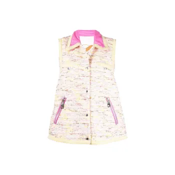 KHRISJOY Sleeveless Tweed Jacket