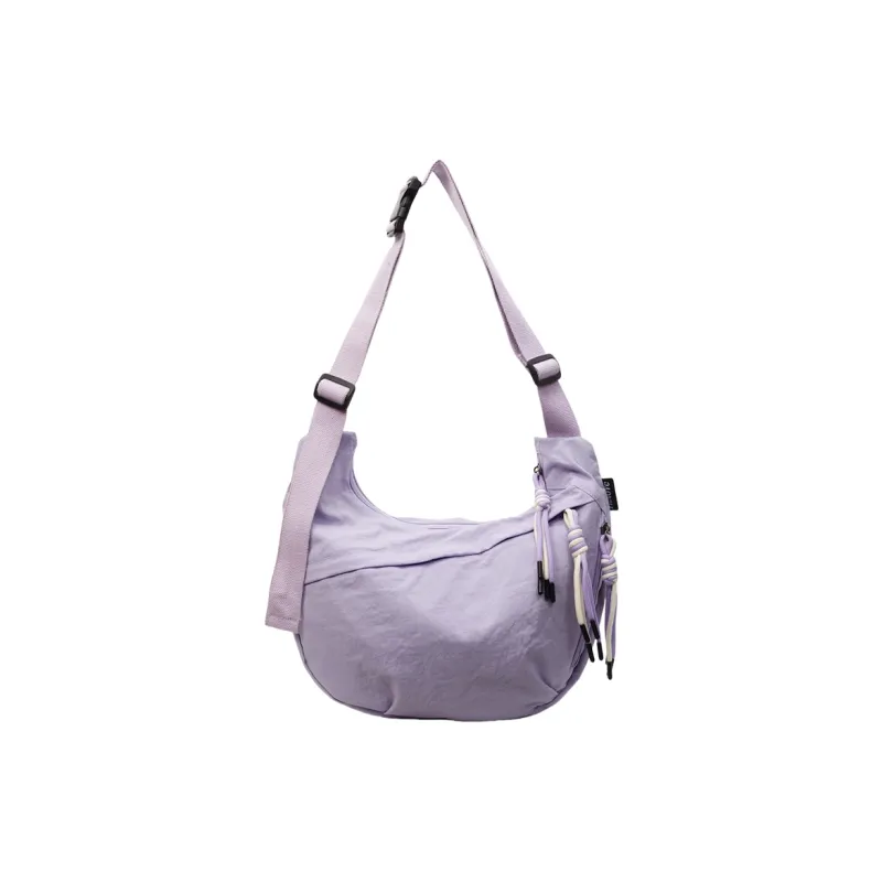 Single Warehouse Fabric Shoulder Bag Regular Unisex White/Green/Yellow/Purple/Black-18
