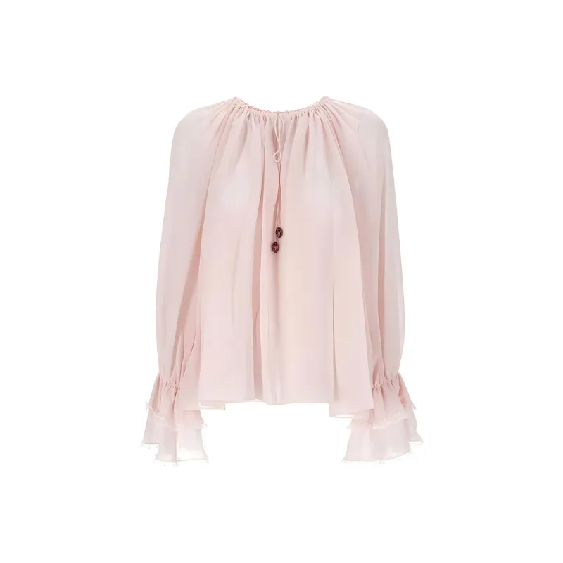 Chloé Drawstring Long Sleeved Shirt-0