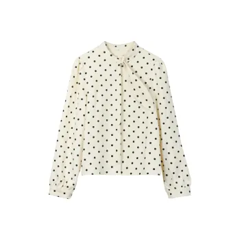MISHOW Shirt Women's Apricot Polka Dot