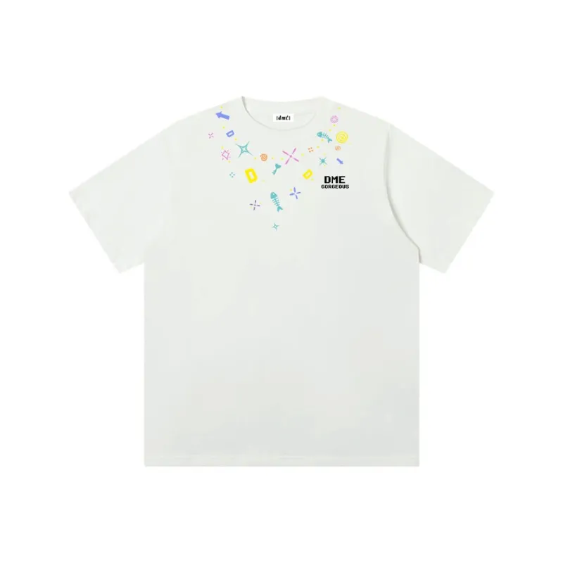 【dme】 Couple T Shirt 100% Cotton Top, Half Sleeve Unisex-7
