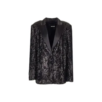 Rotate Sequin Embellished Oversized Blazer