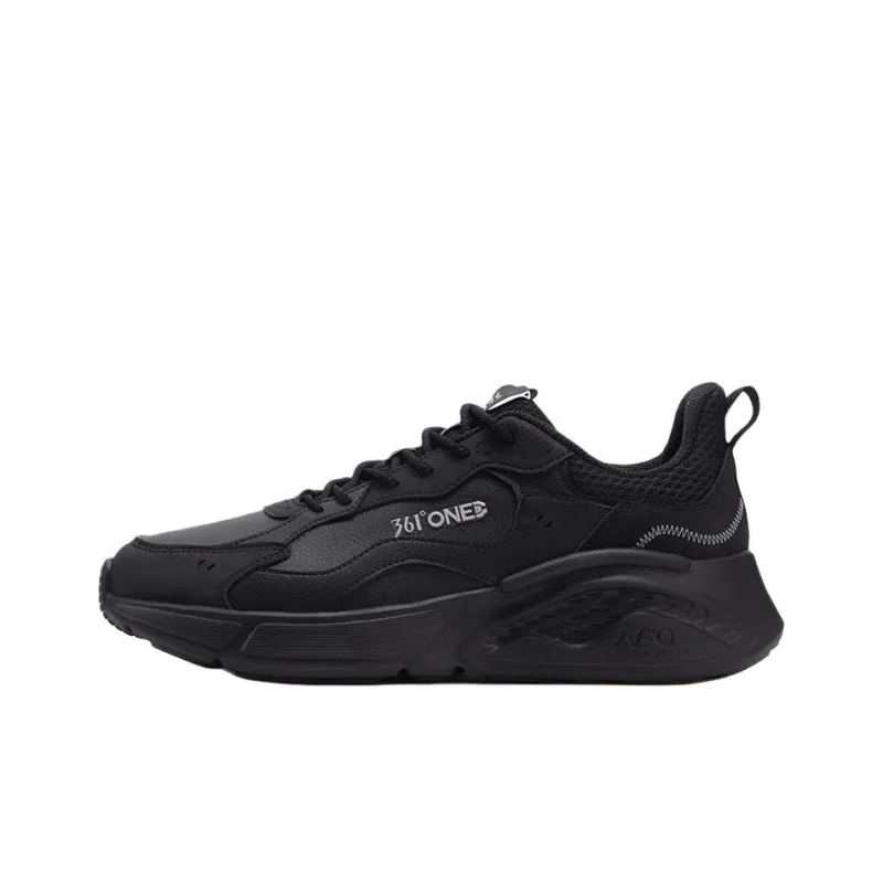 361° Cushioned Slip Resistant Low Top Casual Shoes Men's Black Gray-0