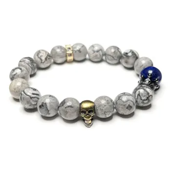 CUIJING Natural Map Stone Bracelets Unisex