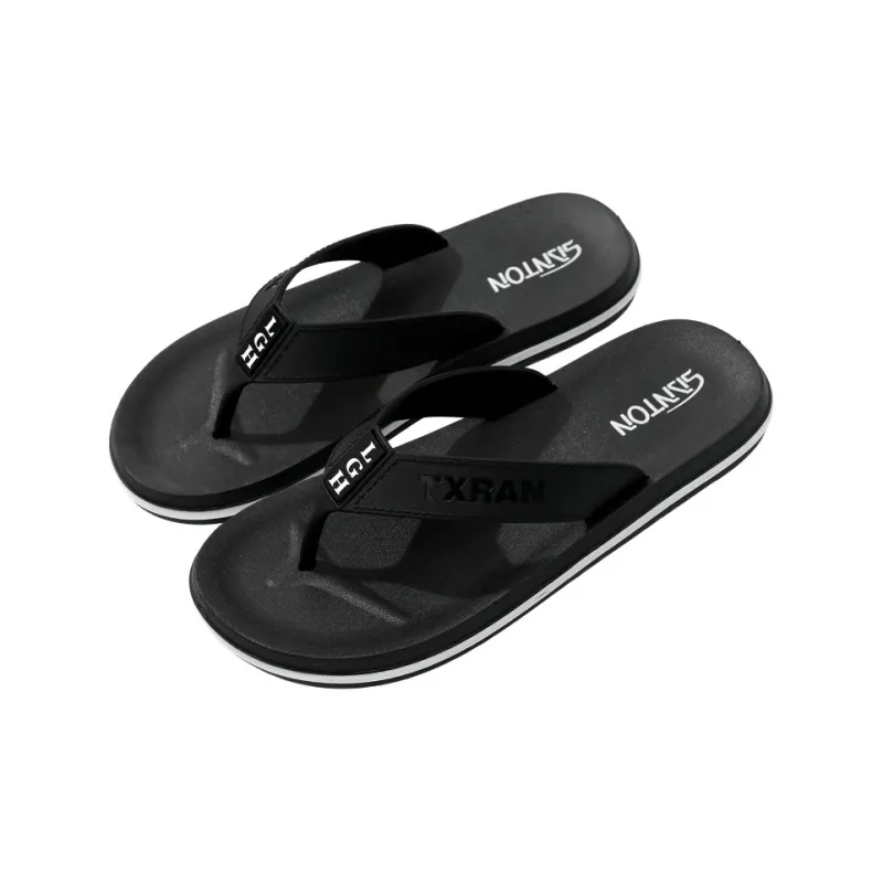 NAIHUO Men's Flip Flops Summer Outerwear Slip Resistant Men's Slippers Beach Korean Style Men's Toe Slipper Sandals-6