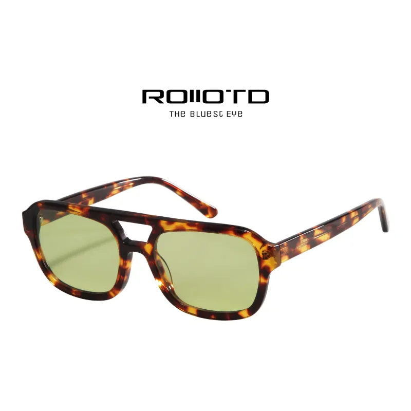 ROLLOTD Plate Frame Rectangular Sunglasses Unisex-5