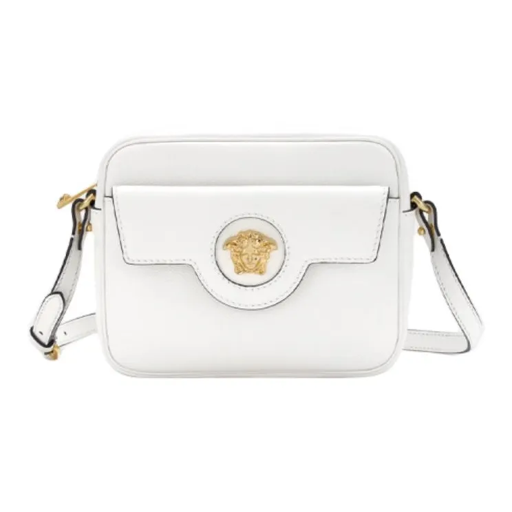FANSIZHE La Medusa Cow Leather Messenger Bag, Shoulder Bag Women's White-0
