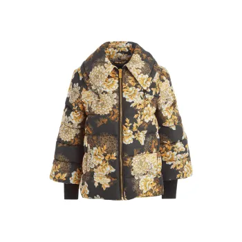 GUESS Sharon Puffer Jacket Jackets Coats Women's Dark Color Floral Print