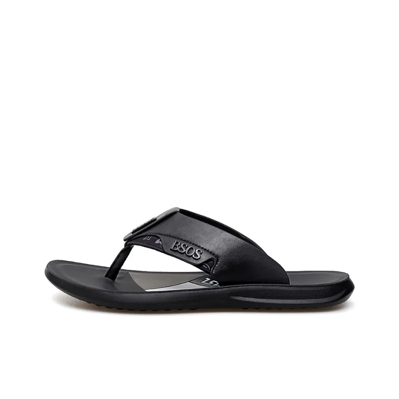 Qiandongmeili Rubber Sole Flip Flops Men's-0