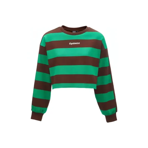 VERO MODA F61 에메랄드 그린 여성 맨투맨