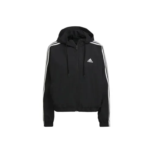 adidas Essentials Repeat Logo Loose Fit Windbreaker Black