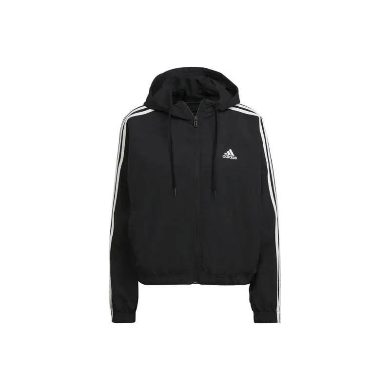adidas Essentials Repeat Logo Loose-Fit Windbreaker Black-0