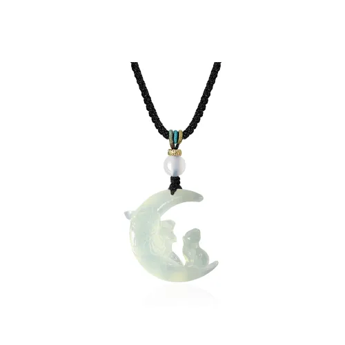 JIAOSHIYU Natural Serpentine Jade Necklaces Women's