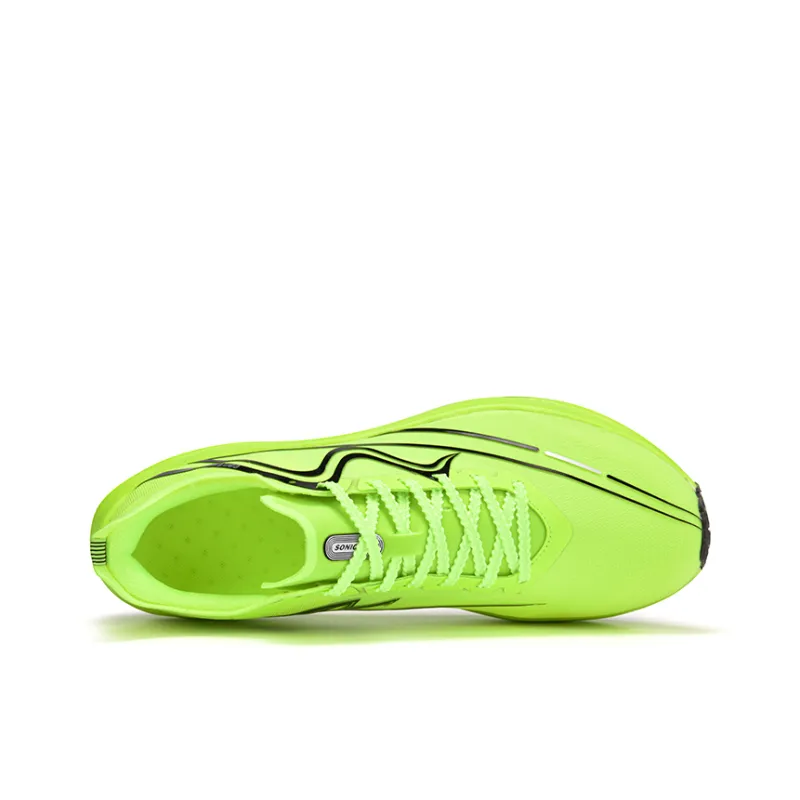 Sonic Cat Cushioning, Slip Resistant, And Abrasion Resistant Low Top Marathon Running Shoes Unisex Neon Green-9