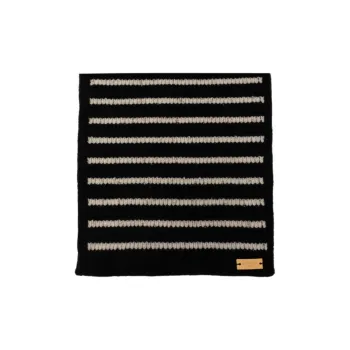 BALMAIN Wool Knit Scarves Unisex Black