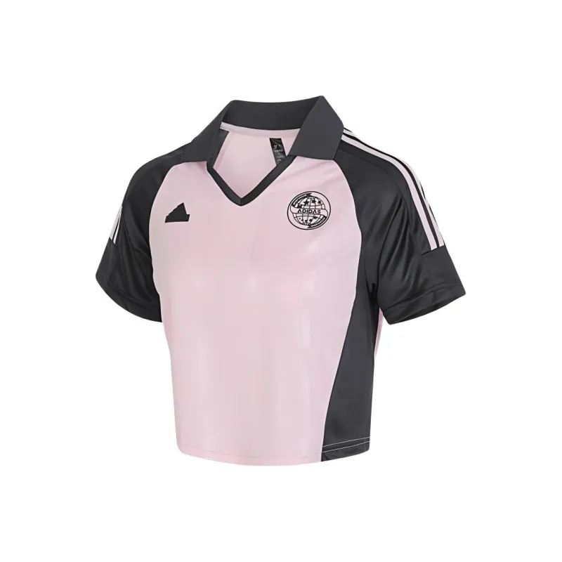 Adidas W TIRO TEE6 Polo Shirt Women's Pink-0